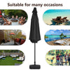 3M Outdoor Garden Round Parasol Sun Shade Patio Hanging Umbrella with Crank Tilt
