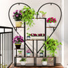 Heavy Duty Metal Plant Stand Heart Shaped Ladder Pot Holder Bookshelf Display