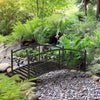 Outdoor Metal Garden Bridge With Decorative Safety Railings Vine Pattern NEW UK