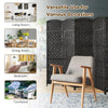 6 Panel Room Divider Privacy Screen Wall Folding Partition Hand-woven Rattan