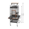 Medium Large Bird Cage Iron Birdcage Playtop Perch Stand Bottom Tray + 4 Roller