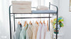 Metal Clothing Rack Hanging Rail Open Wardrobe Coat Stand with Shelves