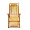 Bamboo Rocking Chair Extra Retractable Sun Bed Patio Lounger Reclining Armchair