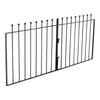 Vintage Wrought Iron Garden Gate Driveway Entrance Steel Metal Heavy Duty Ornate