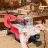 Scroll Saw Blade Cutter Table Jigsaw Dust Blower LED Light Variable Speeds 125W