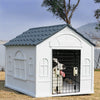Large Plastic Dog Kennel Pet House Weatherproof Indoor Outdoor Animal Shelter