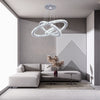 K9 Crystal 3-Rings Chandelier LED Lamp Pendant Lights Ceiling Light cool white