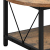 Round Coffee Table with Storage Shelf, Metal Legs, for Living Room & Office