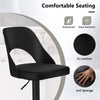 2 Pcs Ergonomic Counter Height Stools w/Enlarged PP Leather Seat-Dark