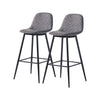 Set of 2 pcs Bar Stools Breakfast Kitchen Stools Diamond Design with Footrest UK