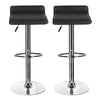 Bar Stool Set of 2 Counter Height Bar Chairs Swivel Adjustable Modern Armless