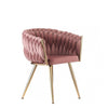 Velvet Dining Chair with Door Knocker Ring Windsor Dressing Room Chair 1/2/4/6