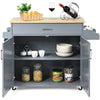 Kitchen Island Storage Trolley Rolling Cart Shelves Cupboard Cabinet Drawer Home