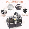 4 in 1 Portable Baby Playard Foldable Newborn Nursery Center w/Bassinet-Grey