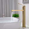 Brass Bathroom Basin Mixer Tap Sink Faucet Single Hole Deck Mounted Brushed Gold