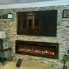 LED Fire Wall Mounted Electric Fireplace 70"inch Wall Insert Glass Logs Heater