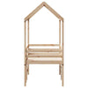 High Bed with Roof 80 x 200 Solid Pine Wood, Bed, Bed Frame, Mezzanine T8E3