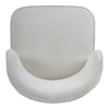 Upholstered Boucle Accent Tub Armchair Swivel Wing Back Single Sofa Chair, White