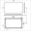 Illuminated LED Bathroom Mirror with Lights Touch Sensor Wall Mounted 1000x600mm
