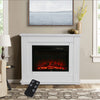 30" Electric LED Flame Fireplace Inset Fire Surround Suite with Mantelpiece Deco