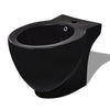 Stand Toilet & Bidet Set Black Ceramic I3T9