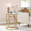 Tribesigns Modern Round End Table, Faux Marble Sofa Side Table, Coffee Table