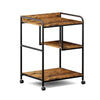 3-Tier Mobile Printer Stand with Storage Shelf Rolling Printer Cart Home Office