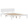 Bed Frame with Headboard White 140x200 Solid Wood Pine Q4T6