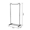 Heavy Duty Double Clothes Rail Rack Garment Display Stand With Shelves on Wheels