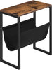 Narrow Side Table Slim Bedside Table with Magazine Holder Sling Sofa End Table