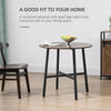 Small Round Dining Table for 4 People Metal Legs Industrial Kitchen Table 80cm