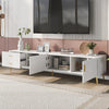TV Stand with 2 Drawers 2 Doors Storage TV Entertainment Center for Living Room