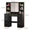 Bedroom Dressing Table With 7 Drawers LED Mirror Set Makeup Desk Vanity Table