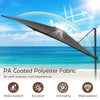 Heavy-Duty Sun Shade Outdoor Offset Hanging Umbrella w/ 360° Rotation-Grey