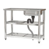 Catering Sink Commercial Shelves Steel Kitchen Work Table 1.0 Bowl Drainer Unit