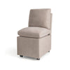 Modern Armless Accent Chair Bedroom Single Sofa Lounge Chair with Storage