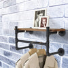 Industrial Pipe Clothing Garment Rack Wall Mounted Closet Rod Clothes Organizer