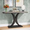 100 cm Industrial Console Table, Narrow Entryway Foyer Table with X shape Base