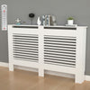 92cm Tall Radiator Cover White Grey Traditional MDF Wood Cabinet Grill Cover