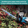 90cm Brushless Cordless Electric Hedge Trimmer Garden Cutter with 2 Batteries UK