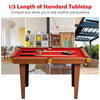 48" Pool Table Billiards Table Mini Snooker Game Set w/ Triangle Rack & Cues
