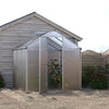 4x6/6x6/8x6/10x6FT Walk-In Greenhouse Aluminium Frame / Polycarb Panel Silver