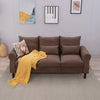 Panana Linen Fabric 2 & 3 Seater Sofa Couch with Wood Legs 3 Colours