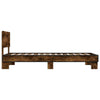 Smoked Oak 90 x 200 Wooden Bed E5O6