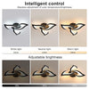 35W Dimmable LED Ceiling Light, Black Flower w/ Remote