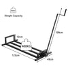 Folding lift for lawn mowers with adjustable height Stand with hand crank Black