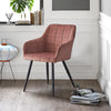2 Pcs Dining Chairs Velvet/PU Cushion Backrest Seats Reception Armchairs Kitchen