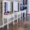 HOLLYWOOD STYLE LIGHTED VANITY MAKEUP MIRROR DRESSING TABLE 10 LED BULBS+ DRAWER