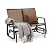 2-Person Garden Bench Outdoor Swing Glider Loveseat Patio Glider Chair