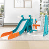 Toddler Slide and Swing Set Indoor Climber with Slide & Basketball Hoop